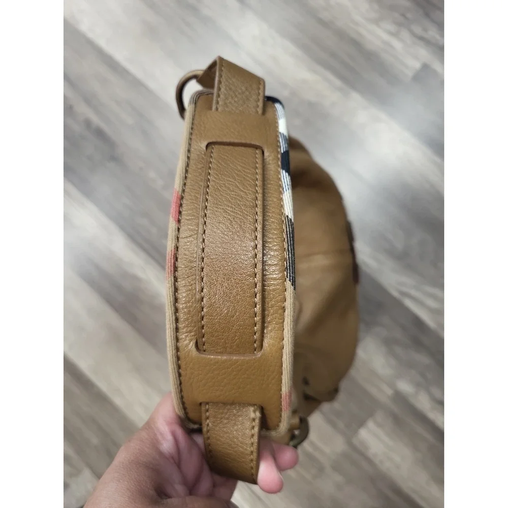 Burberry Murphy Leather Hobo Bag, Brown
